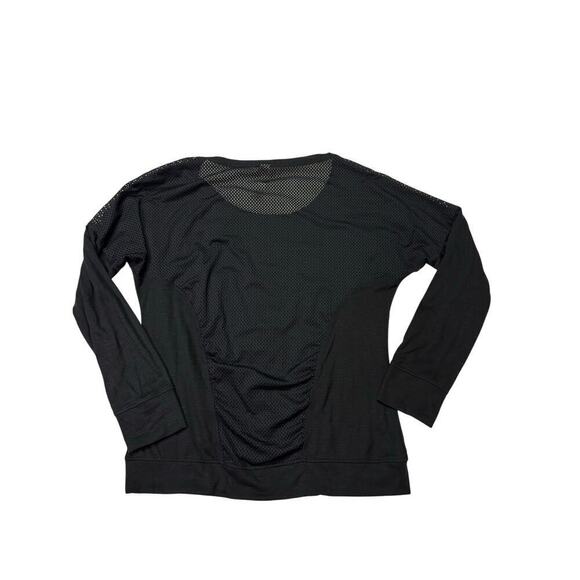 Balance Collection, Black Mesh Back, Long Sleeve Athletic Top, Yoga, Running - Picture 2 of 5